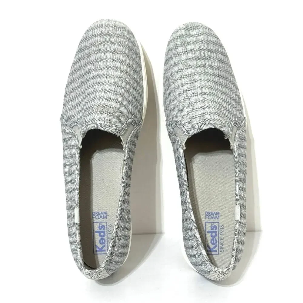 Keds Women's Triple Decker Subtle Chambray Stripe Sneaker Size 9.5
